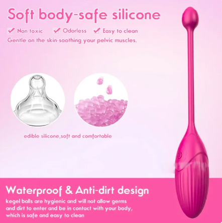 Trứng rung 2 đầu nụ hoa hồng không dây điều khiển từ xa